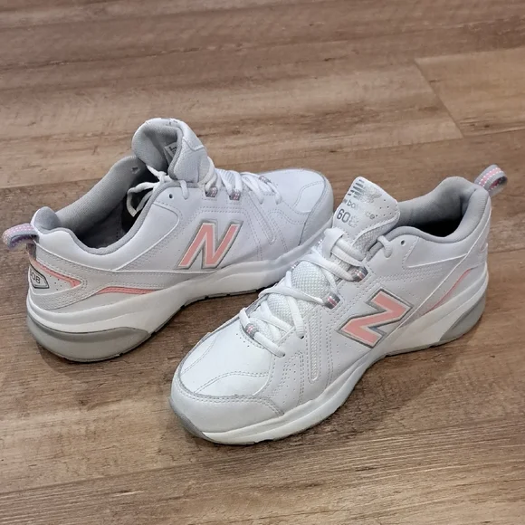 New Balance 608 White with Pink Accents - Picture 13 of 15